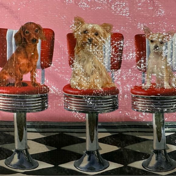 Pink Catseye London Dog Print zipper cosmetic bag - Picture 3 of 5